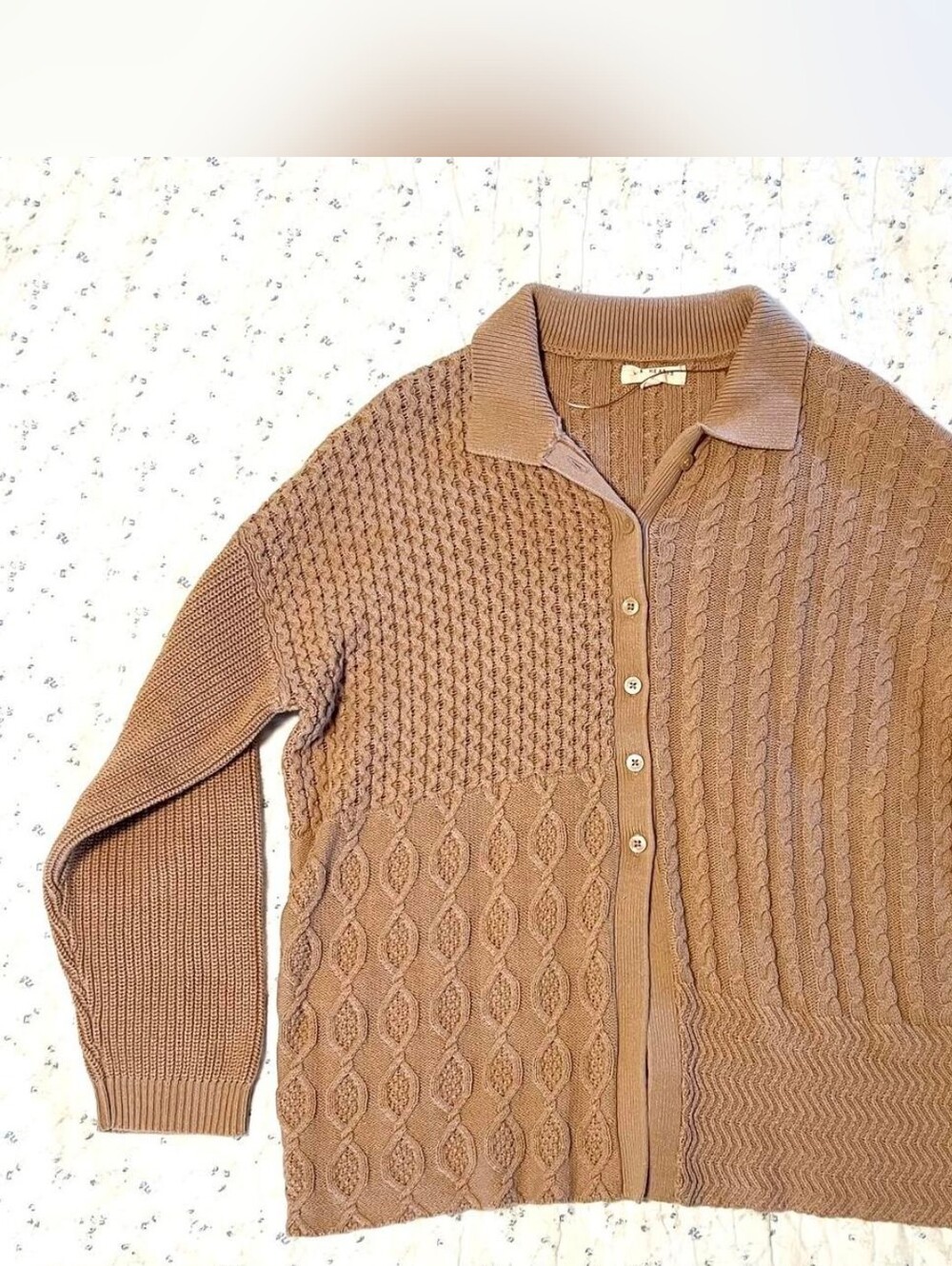 Pacsun LA Hearts Women’s Oversize Cable Knit Button-Up Sweater Cardigan sz Small